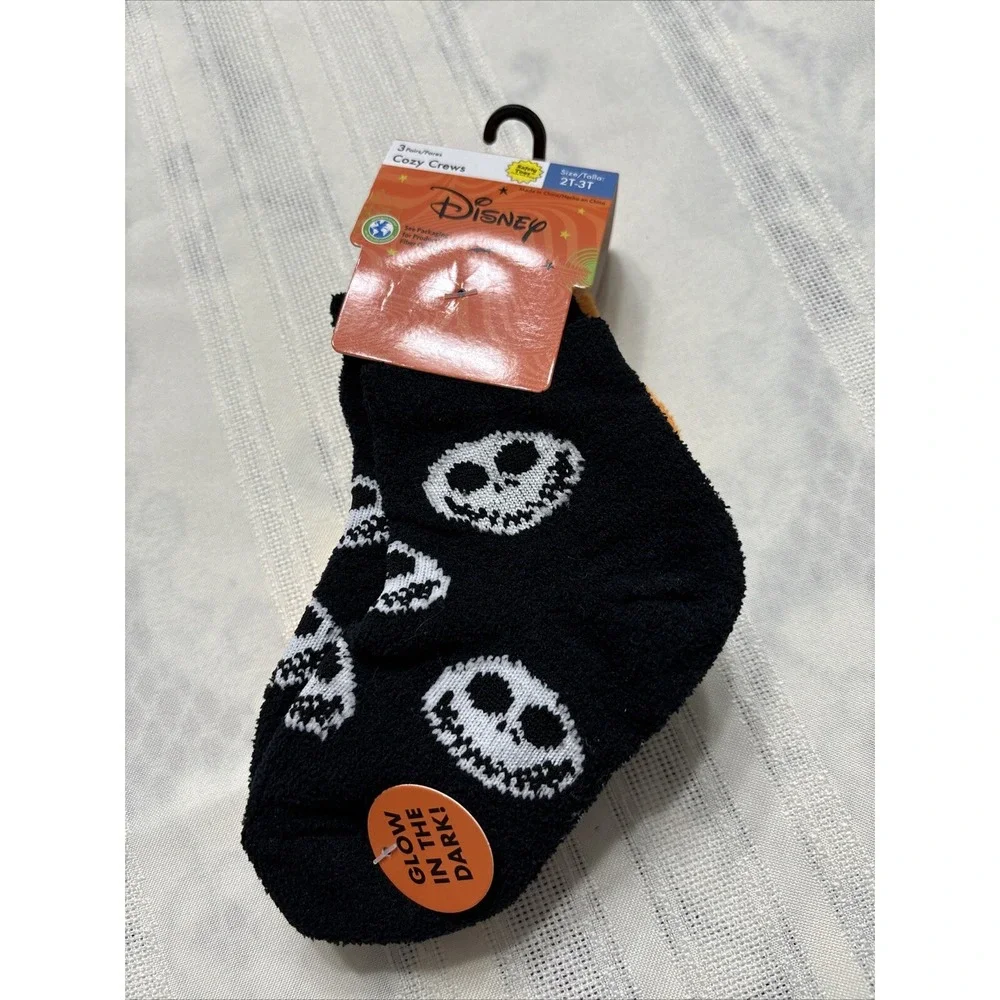 Disney Socks 2T-3T Glow In The Dark Tim Burton The‎ Nightmare Before Christmas